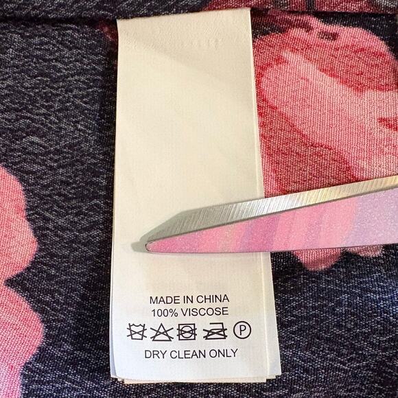 Kate Spade New York Black Pink Rambling Roses Rosa Ruffle Shift Dress Size S - Picture 5 of 5